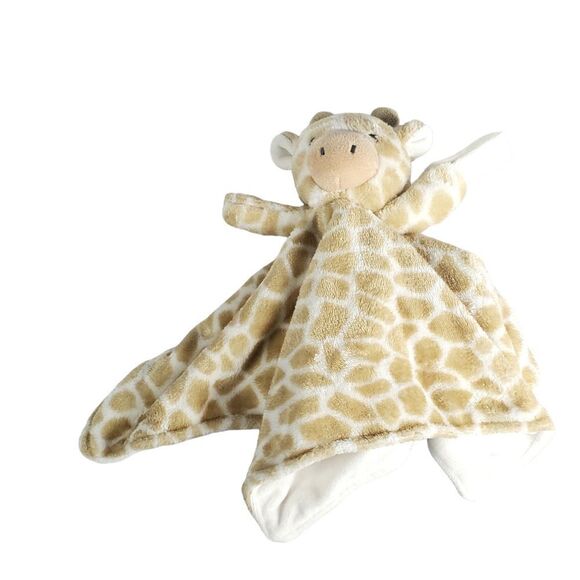 Carter's Giraffe Lovey Security Blanket Pacifier Holder Tan White Soft Plush - Picture 2 of 10